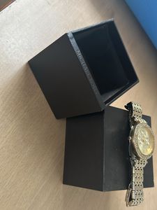 Daniel Klein Chronograph Golden Diamond Wrist Watc