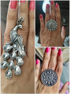 Boho Peacock Statement Ring