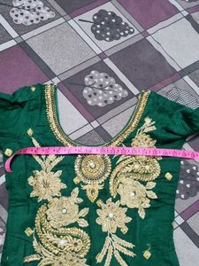 Emerald Green Embroidered Kurta Set