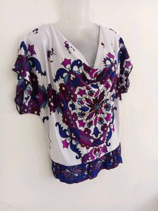 Vibrant Mandala Print Tunic Top