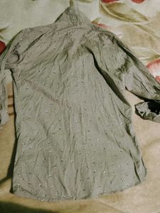 Stylish Olive Green Printed Shirt