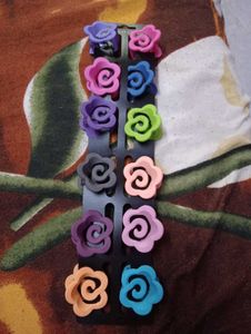 Cute Flower Hair Claw Clips - Set of 12