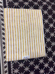 Yellow Striped Dress Material