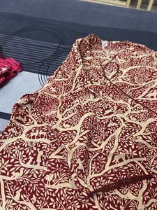 Maroon Tree Print Kurta