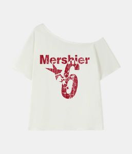 Graphic Print Cold Shoulder Top