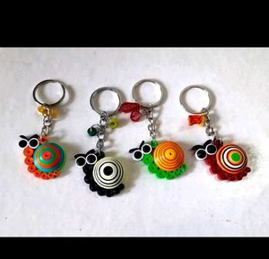 Snail Quilled Keychains (Set of 4)