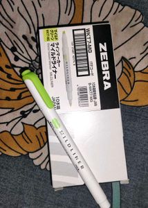 Zebra Mildliner Water-Based Marker - Green color o
