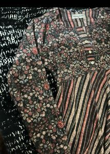 Boho Floral Print woollen Kurta Set