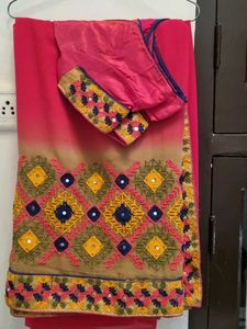 Tody Offer Embroidered Saree Party Heavy B