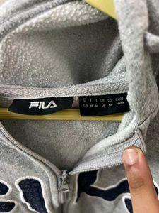 Vintage Fila Gray Full Zip Hoodie