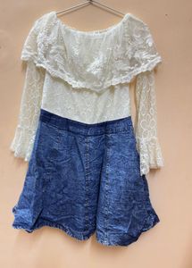 Boho Lace Off-Shoulder Top