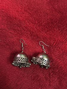 Silver Jhumka Earrings