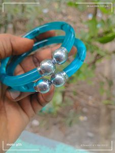 Teal blue Acrylic bangle