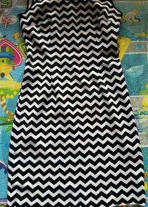 Chevron Print Sleeveless Dress