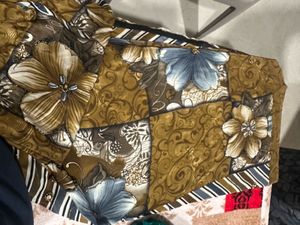 Elegant Floral &amp; Striped Saree