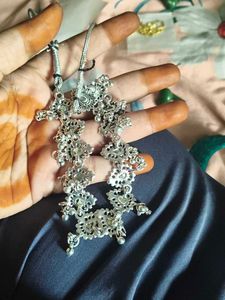 Exquisite Oxidized Silver Anklets