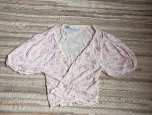Floral Tie-Front Crop Top