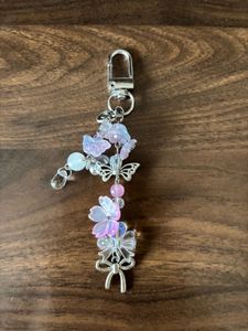 Cute Butterfly & Flower Keychain Charm