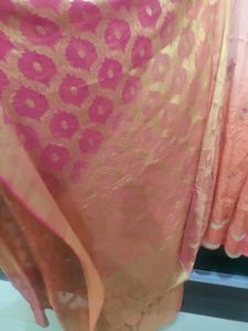 Elegant Peach Embroidered 3 piece set