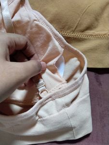 2 Lightly Padded Bralettes | Beige &amp; Mustard