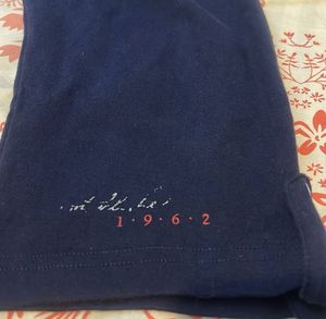 Navy Blue Capris with Drawstring Waist