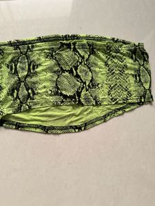 Neon Snake Print Tube Top