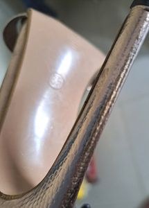 Gold Party wear Heels. 4 Inch Heel Height