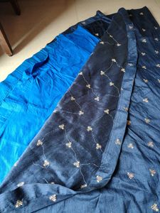 Blue Lehenga Choli with Golden Dupatta