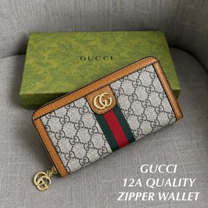 GUCCI ZIPPER WALLET GG AROUND WITH BOX