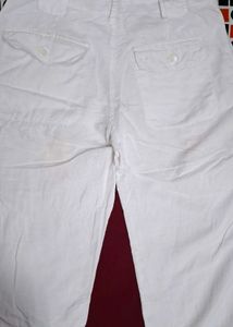 H&amp;M White linen Pants