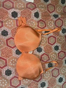 Orange Padded Bra
