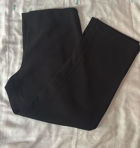Black High-Waisted Straight-Leg Trouse