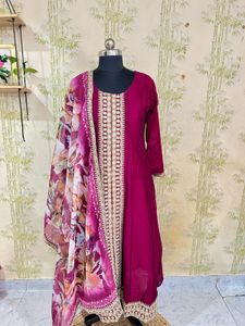 Elegant Pink Embroidered Salwar Suit