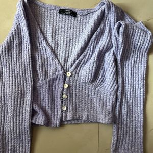 Korean Style Purple Crop Top