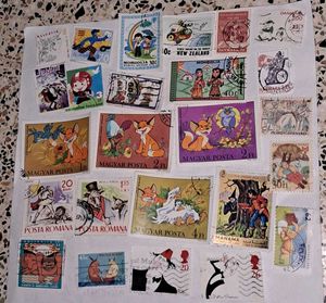25 Rare Cartoon theme stamps