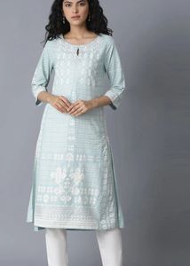 Elegant Blue Printed Kurta