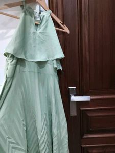 Elegant Sage Green Embroidered Gown