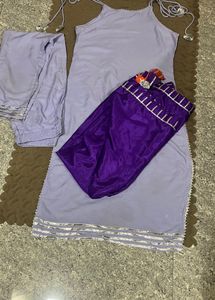 Dori sleeve Lavender Kurta Set with Dupatta