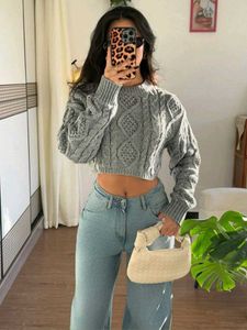 Cropped Knit Sweater