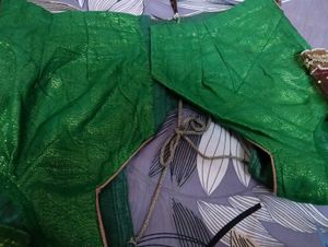 Embellished Green and Maroon Saree