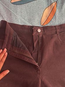 Brown Straight Leg Jeans For Women