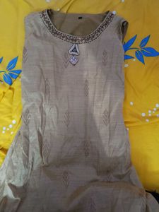 Elegant Beige Layered Dress