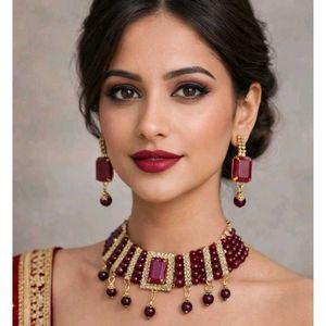 Elegant Maroon Embroidered Kurta Set