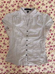 Striped Button-Up Blouse