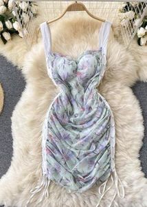 Floral Ruched Bodycon Dress