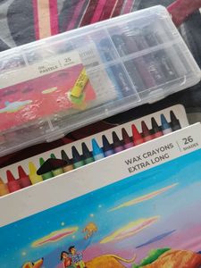 Wax Crayons And Camel Oil Pastels