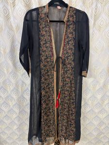 Elegant Black Floral Kurta Set