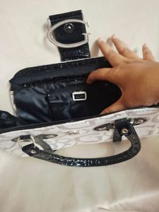 Vintage Guess Monogram Satchel Bag