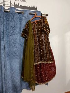 Designer Bandhani Lehenga Choli Set
