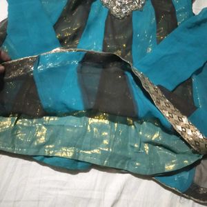 Beautiful Girls Teal &amp; Black Kurti